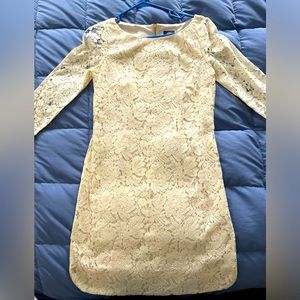 Ivory lace cocktail dress. Size 2
